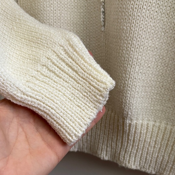 Chic Embellished Cream RINO ROSSI Sweater - Picture 5 of 8